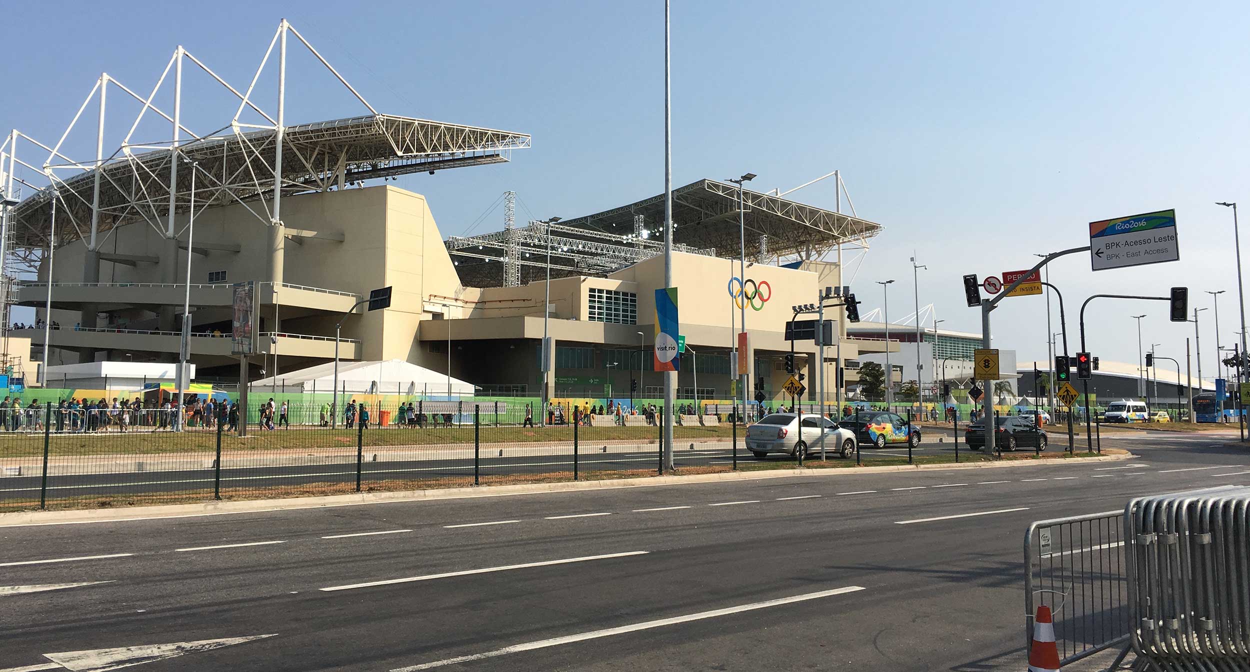 The diving stadium in the Olympic Park in Rio de Janeiro, Brazil