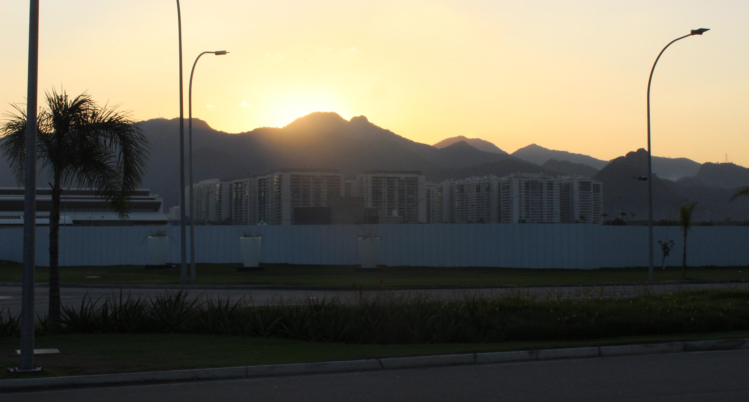 Sunset over mountains in Rio de Janeiro