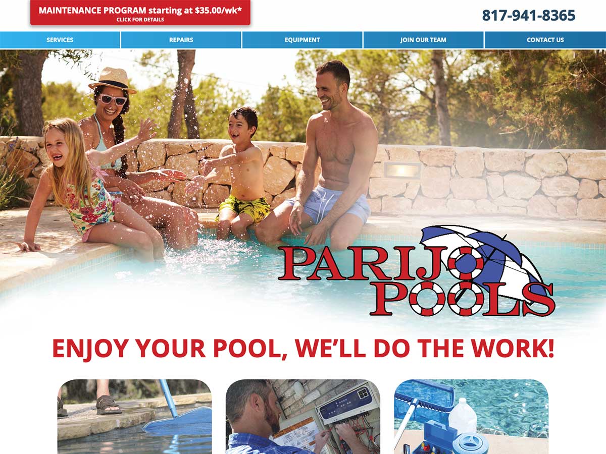 Home page for Parijo Pools